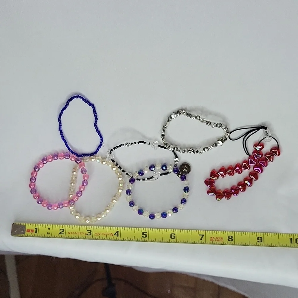 Vintage Days of the Bracelets 1990s Elastic Bead Jewelry (7)